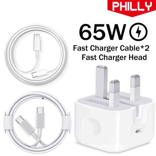 PHILLY 65W Super Fast Charger Type-C+Lighting Cable For Iphone16